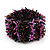 Wide Glass Bead Flex Bracelet (Black, Pink, Brown & Peacock) - up to 18cm Length - view 6