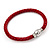 Red Leather Magnetic Bracelet -up to 20cm Length
