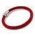 Red Leather Magnetic Bracelet -up to 20cm Length - view 6