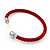 Red Leather Magnetic Bracelet -up to 20cm Length - view 2
