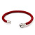 Red Leather Magnetic Bracelet -up to 20cm Length - view 3