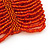 Wide Orange Glass Bead Flex Bracelet - up to 19cm wrist - view 4