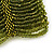 Wide Olive Green Glass Bead Flex Bracelet - up to 19cm wrist - view 4