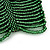 Wide Green Glass Bead Flex Bracelet - up to 19cm wrist - view 4
