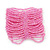 Wide Pink Glass Bead Flex Bracelet - up to 19cm wrist - view 2