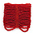 Wide Red Glass Bead Flex Bracelet - up to 19cm wrist - view 2