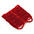 Wide Red Glass Bead Flex Bracelet - up to 19cm wrist - view 3