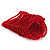 Wide Red Glass Bead Flex Bracelet - up to 19cm wrist - view 5