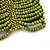 Wide Lime Green Glass Bead Flex Bracelet - up to 19cm wrist - view 4