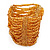 Wide Gold Glass Bead Flex Bracelet - up to 19cm wrist - view 3