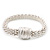 Rhodium Plated Mesh Magnetic Bracelet - up to 19cm wrist - view 4