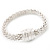 Rhodium Plated Mesh Magnetic Bracelet - up to 19cm wrist - view 9