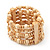 Light Brown Multistrand Wood Bead Bracelet - up to 18cm wrist - view 3