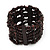 Dark Brown Multistrand Wood Bead Bracelet - up to 18cm wrist - view 4