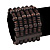 Dark Brown Multistrand Wood Bead Bracelet - up to 18cm wrist - view 3
