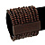 Wide Dark Brown Multistrand Wood Bead Bracelet - up to 20cm wrist - view 2