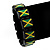 Black Wooden 'Jamaica Flag' Stretch Bracelet - up to 20cm length - view 2