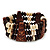 Fancy Multistrand Wooden Bead Bracelet - up to 19cm wrist - view 2