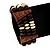 Fancy Multistrand Wooden Bead Bracelet - up to 19cm wrist - view 6