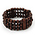 Fancy Multistrand Wood Bead Bracelet - up to 19cm wrist