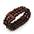 Fancy Multistrand Wood Bead Bracelet - up to 19cm wrist - view 2