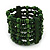 Green Multistrand Wood Bead Bracelet - up to 18cm wrist - view 4