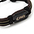 Unisex Brown Leather 'Arrow' Bracelet  - Adjustable - view 2