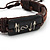 Unisex Brown Leather 'Vector' Bracelet - Adjustable - view 2