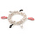 Silver Plated Metal Ring 'Shoe' Charm Flex Bracelet - 17cm Length - view 7