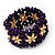 Purple Floral Wood Bead Bracelet - up to 19cm wrist - view 3