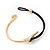 Gold Plated Swarovski Crystal 'Calla Lily' With Leather Cord Bracelet - up to 20cm length - view 4