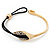 Gold Plated Swarovski Crystal 'Calla Lily' With Leather Cord Bracelet - up to 20cm length - view 5