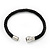 Black Leather Magnetic Bracelet - up to 20cm Length - view 4