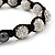 Unisex Clear Crystal Balls & Smooth Round Hematite Beads Bracelet - 10mm - Adjustable - view 3
