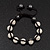 Unisex Clear Crystal Balls & Smooth Round Hematite Beads Bracelet - 10mm - Adjustable - view 6