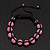 Pink Crystal Balls Bracelet - 10mm - Adjustable - view 5