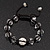 Transparent & Clear Crystal Balls Bracelet -10mm - Adjustable - view 3