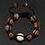 Transparent Citrine & Clear Crystal Balls Swarovski Buddhist Bracelet -10mm - Adjustable - view 5
