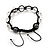 Unisex Transparent White Glass Beads Bracelet - 10mm - Adjustable - view 2