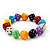 Multicoloured Acrylic 'Dice' Flex Bracelet - up to 20cm Length - view 3