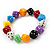 Multicoloured Acrylic 'Dice' Flex Bracelet - up to 20cm Length - view 5