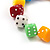 Multicoloured Acrylic 'Dice' Flex Bracelet - up to 20cm Length - view 4