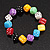 Multicoloured Acrylic 'Dice' Flex Bracelet - up to 20cm Length - view 2