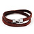 Unisex Brown Leather Wristband - (for smaller wrist - 17cm length)
