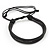 Unisex 2 Strand Black Leather Bracelet - Adjustable - view 2