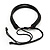 Unisex 2 Strand Black Leather Bracelet - Adjustable - view 3