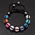 Unisex Multicoloured Acrylic Jewelled Balls Bracelet - 10mm - Adjustable - view 2