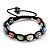 Unisex Bracelet Crystal Multicoloured Crystal Beads 10mm - Adjustable - view 3