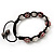 Unisex Bracelet Crystal Burgundy Red&Clear Crystal Beads 10mm - Adjustable - view 6