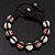 Unisex Bracelet Crystal Burgundy Red&Clear Crystal Beads 10mm - Adjustable - view 2